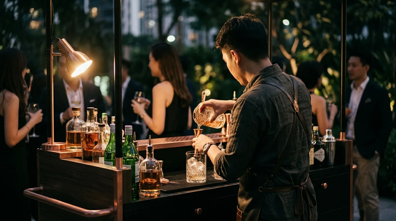 The Blacked Out bar in action at a private event